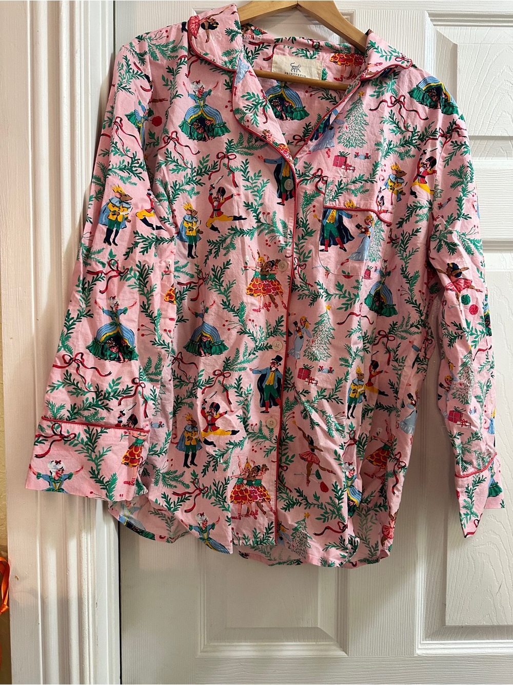 Printfresh 100% cotton Nutcracker Dreams Long Sleeve Pajama Set Top & Bottom - Picture 7 of 16